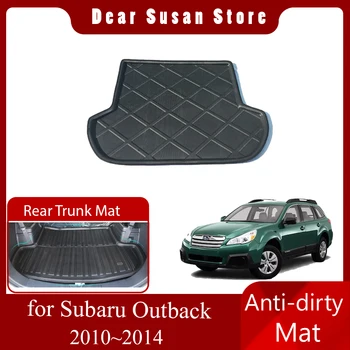 Autó Hátsó Csomagtartó Mat a Subaru Outback 2010~2014 Láb Panel Bélés Poggyász Alkatrészek Tálca Pad Boot Szőnyeg Carg Borító Egyedi Kiegészítők