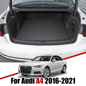 Egyéni Kocsi Csomagtartójában Bőr Szőnyeg Audi A4 B9 2016 2017 2018 2019-2021 Vízálló, Csúszásmentes Bélés Tálca Rakomány Tartozékok