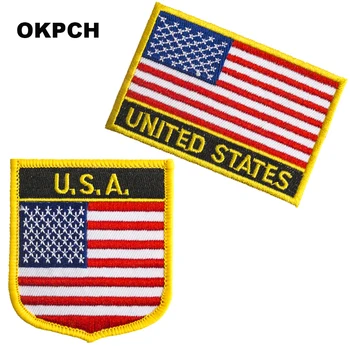 U. S. A. Zászló foltok hímzett zászló foltok nemzeti zászló javítások Javításokat Ruhát DIY Dekoráció PT0121-2