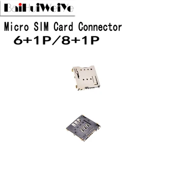 1DB Micro SIM Kártya Csatlakozó Javítás Self-Piercing 6+1, P / 8+1 P SIM-Kártya Foglalat Socket MUP-C792 Új Jó Quality1