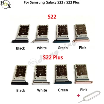 Egyetlen Dual SIM Kártyát, Samsung Galaxy S22 Plusz S22+ Sim-Kártya Tálca Slot Jogosultja cserealkatrészek