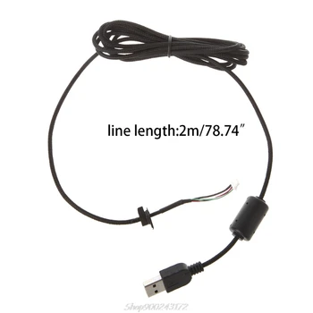 2m Tartós Nylon Fonott Sor USB Egér Kábel Kábel Logitech G9 G9X Au26 20 Hajó