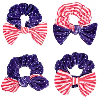 A függetlenség Napja Íjak Csíkos Hajgumit július 4 5.5 hüvelykes Bowknots Hairbands Fejfedőt Amerikai Zászló Gyerekek Haj Tartozékok