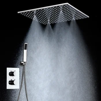 ÉGBŐL ESŐ Rejtett Mennyezetre Szerelhető Fürdőszoba Csapadék Köd Spray zuhanyfej Csaptelep Rendszer Beállítása