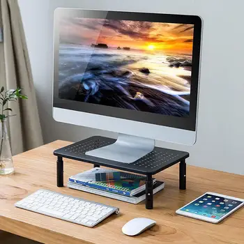 Állítható Számítógép, Laptop, Monitor Állvány Emelő Asztal Polc Office Space Saver csúszásgátló gumi növeli a stabilitást