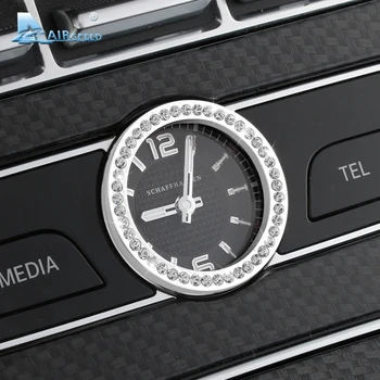 Légsebesség a Mercedes Benz E Osztály W213 E200L E300L Autó Központi Konzol Óra Gyémánt Dekoráció-Gyűrű Tartozékok Autó Stílus