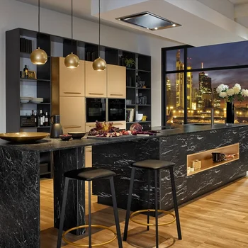 Új design, modern rozsdamentes acél konyhaszekrény high-end légkörben, high-end konyha akasztós szekrény tervezés