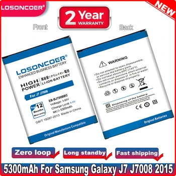 LOSONCOER 5300mAh EB-BJ700BBC Akkumulátor Samsung GALAXY J7 J7008 J700F SM-J7008 J700 ON7 J7000 G6000 Mobiltelefon Akkumulátor