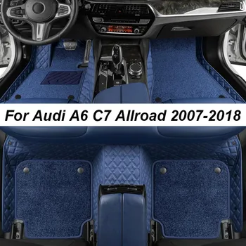 Egyedi Luxus Szőnyeg Audi A6 C7 Allroad 2007-2018 NEM a Ráncok autószőnyeg Tartozékok Belső Alkatrészek Teljes Készlet