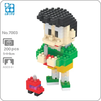 Boyu 7003 Anime Doraemon Honekawa Suneo Iskola Fiú 3D Modell DIY Mini Gyémánt Blokk Tégla Épület Játék Gyerekeknek Ajándék Doboz nincs