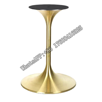 Modern Design márvány asztallap lábát kávézó fém asztal lábak rozsdamentes acél 304# arany színű Tulipán táblázat bázis