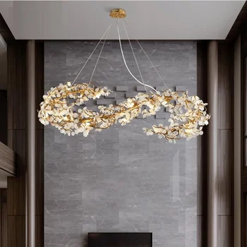 LED Lámpa S-alakú ágak modern kristály Csillár nappali étterem világítás luxus hotel dekoratív