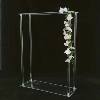 Nagykereskedelmi 2020 Új Stílus Áttetsző Akril Virág Állvány Esküvői Asztaldísz Asztal Dekoráció Geometriai Oszlop Emelet Pillér Kellékek