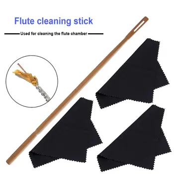 YOUZI Fuvola Tisztító Rúd Készlet Fuvola Szonda Rod Tisztító Törlőkendő Stick Fafúvós Hangszerek Tartozékok