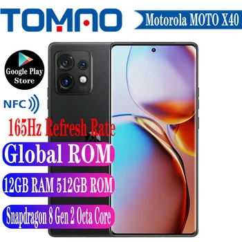 Globális ROM Motorola Moto X40 5G Mobiltelefon 165Hz Android 13 Snapdragon 8 Gen 2 Okta 4600mAh 125W 50MP Hátsó Kamera, NFC