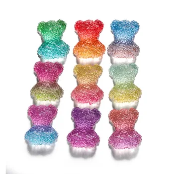 5DB DIY ékszerek, kiegészítők gyanta matt jelly medve medál cukorka színű rajzfilm medál fejdísz gyermekek szórakoztató