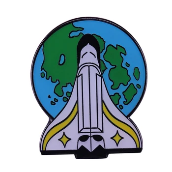 Rakéta Vissza, Hogy A Föld Bross Fehér Űrhajó Jelvény Űrhajós Sorozat Ékszerek