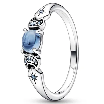 Eredeti Egyengetni Classic Blue Jasmine A Kristály Gyűrű A Nők 925 Sterling Ezüst Esküvői Ajándék, Divat Ékszerek