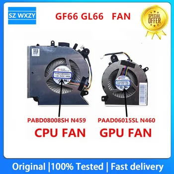 Új Eredeti MSI 1581 GF66 GL66 CPU-GPU Hűtés VENTILÁTOR N459 PABD08008SH N460 PABD06015SL 100% - ban Tesztelt Gyors Hajó