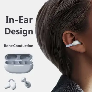 Vezeték nélküli Fül Klip Csont Bluetooth 5.3 Vezetés Fejhallgató Fones Fül Klip Fülében Sport TWS Fülhallgató Mikrofon, Füles Horgok