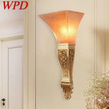 WPD Modern Belső Fali Lámpa LED Kreatív Üveg Római Oszlop Gyertyatartó Lámpák, Otthon, Nappali, Hálószoba Decor