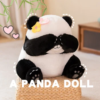 30cm Kawaii Pufók, Óriás Panda Plüss Játékok Plüss Puha Ritka Állatok Barna Panda Párna Baba Megnyugtatására, Baba, Gyerek Játékok, Lányok Ajándék