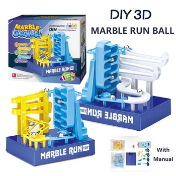 Kidstoy Közgyűlés Marble Run versenypályán építőkövei Játékok Labda a Gyermekek 3D Puzzle Összerakását Cső Játék, Zene, Fiúk Ajándék