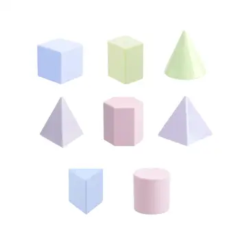 8 Darab 3D-s Forma Geometriai Matek Játék Színes Oktatási Játék, Különóra