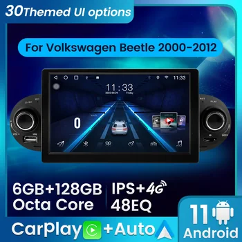 IPS kijelző, Android 11 autórádió Hifi VW Volkswagen Bogár 2000-2012 Vezeték nélküli Carplay Multimédia Lejátszó Autoradio BT