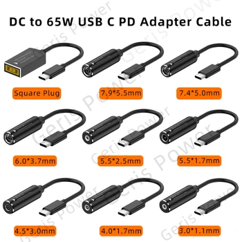 DC USB-C PD 65W Gyors Töltő Kábel Adapter Átalakító C Típus PD Hatalom Jack Csatlakozó MacBook Lenovo Samsung Huawei