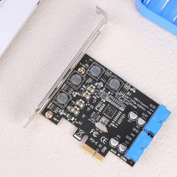Asztali Első PCI-E, hogy 19/20 Pin Adapter USB 3.0 PCI Express bővítőkártya