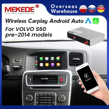 Új!Android Auto Dekóder Vezeték nélküli Apple CarPlay A VOLVO S60 2014 pre-2014 Modul Video Interface Tükör link Plug and Play