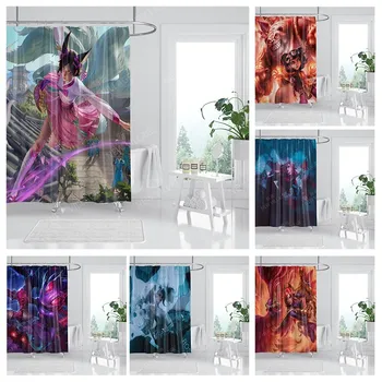 Vízálló szövet zuhanyzó függöny Fürdőszoba függöny kiegészítők 180x200 Fürdő, zuhanyzó függöny 240*200 rajzfilm aranyos dekoráció