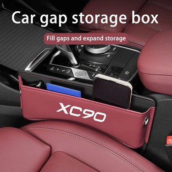A Volvo XC90 autósülés Gap Szervező Bőr Auto Konzol Oldalon Hasadék Tároló Doboz Belső Kiegészítők