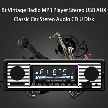 Bt Vintage Rádió MP3 Lejátszó Sztereó USB-AUX Klasszikus Autó Sztereó Audio U Lemez A Tesla Model 3-as Bmw, Ford, VW Volkswagen Audi Peugeot