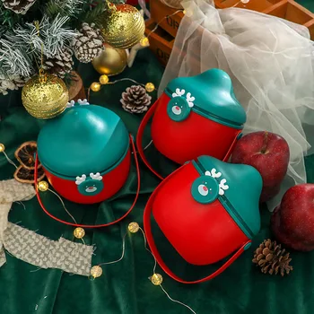 Karácsonyi Almás Doboz Műanyag Dobozban Karácsony Apple Ajándék Doboz Az Új Évben 2022 Rejtély, Doboz, Csomagolás Karácsonyi Ajándék
