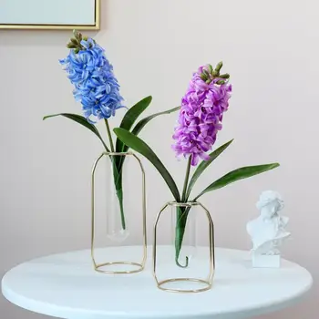 Mesterséges Virág 3D Nárcisz Jácint Műanyag Cserepes DIY Kézműves Virág Dekoráció