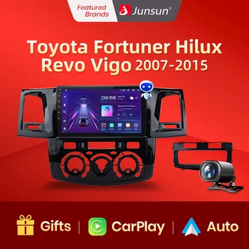 Junsun V1 Vezeték nélküli CarPlay Android Auto Rádió Toyota Fortuner Hilux Revo Vigo 2007-2015-re a 4G Autós Multimédia GPS 2din autoradio
