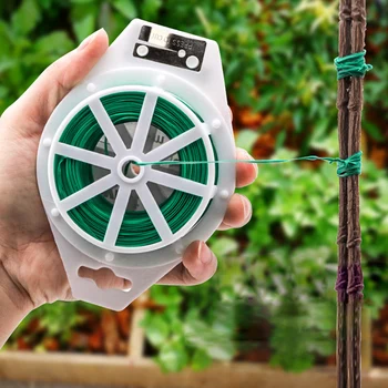 Hordozható 100M Tekercs Drót Csavar Kapcsolatok Zöld Kert Cable & Kertészeti Hegymászók Szeletelő Növény Támogatás & Érdekel, Kerti Kellékek Forró Eladó