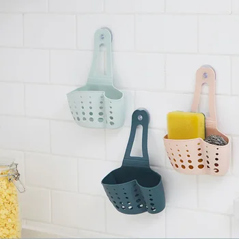Konyhai eszközök a tapadókorong mosogató elvezetését lógó táskát, szivaccsal törölje mosogató tároló segédeszköz függő kosár ürítés rack