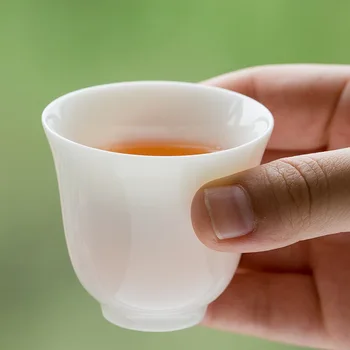 Tiszta Fehér Porcelán Teás Készlet Kis Tea Csésze Bambusz Sapka Bögre Nagy Kerámia Csésze Tea Tartozékok