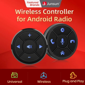 Junsun Univerzális Autós Vezeték nélküli Kormánykerék Vezérlő Gomb az Android Autoradio 5/10 fő Funkciók Vezérlő LED