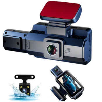 Tolatókamera 2 Lencse Kamera Tükör Autó DVR 1080P Jármű Videó Felvevő Visszapillantó Dashcam Parkolás Monitor Loop Felvétel