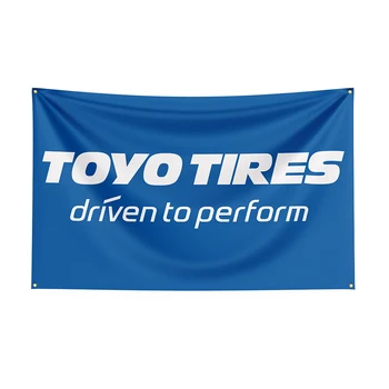 3x5 Toyo Tires Zászló Poliészter Nyomtatott Autó Alkatrész Banner A Dekor
