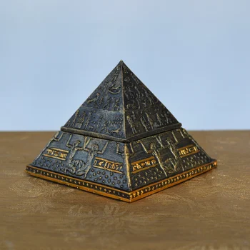 Ősi Egyiptomi Piramis modell hufu otthoni dekoráció kreatív díszek gyanta Energia Művészeti kézműves ajándékok