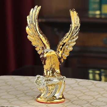 Kerámia Sas Kézműves Kerámia Kreatív Szoba Dekoráció, Kézműves Arany Porcelán Állat Figura Dekoráció otthon tartozékok