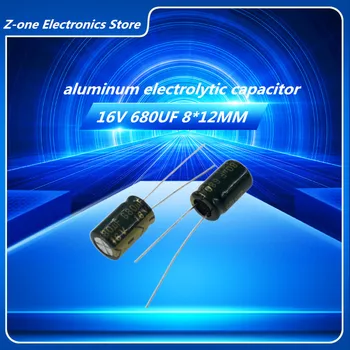 10-20db/sok P33 680UF 680uf16V Alacsony ESR/Impedancia magas frekvenciájú alumínium elektrolit kondenzátor mérete 8*12 16V 680uf 20%