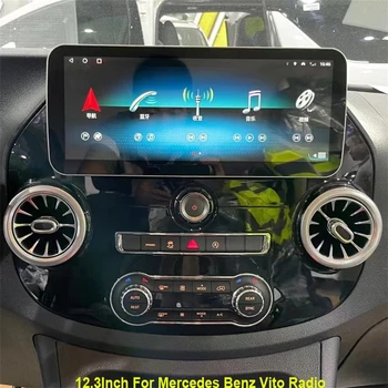 Mercedes Benz Vito W447 2014 - 2021 Multimédia Lejátszó 12.3 Hüvelykes Android 13 autórádió Carplay Sztereó Fej Egység Audio GPS Navi
