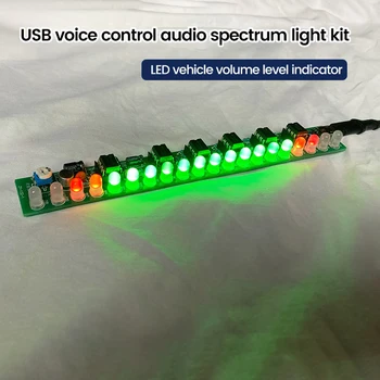 USB audio spektrum lámpa készlet Hang-Vezérelt Drót-Vezérelt Zene Ritmus lámpa Spektruma Szint Kijelző Hegesztés Elektronikus DIY Készlet