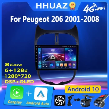 Android autórádió Carplay Peugeot 206 2001-2008 Citroen C2 2004-2008 Sztereó Multimédia Lejátszó GPS Navigációs